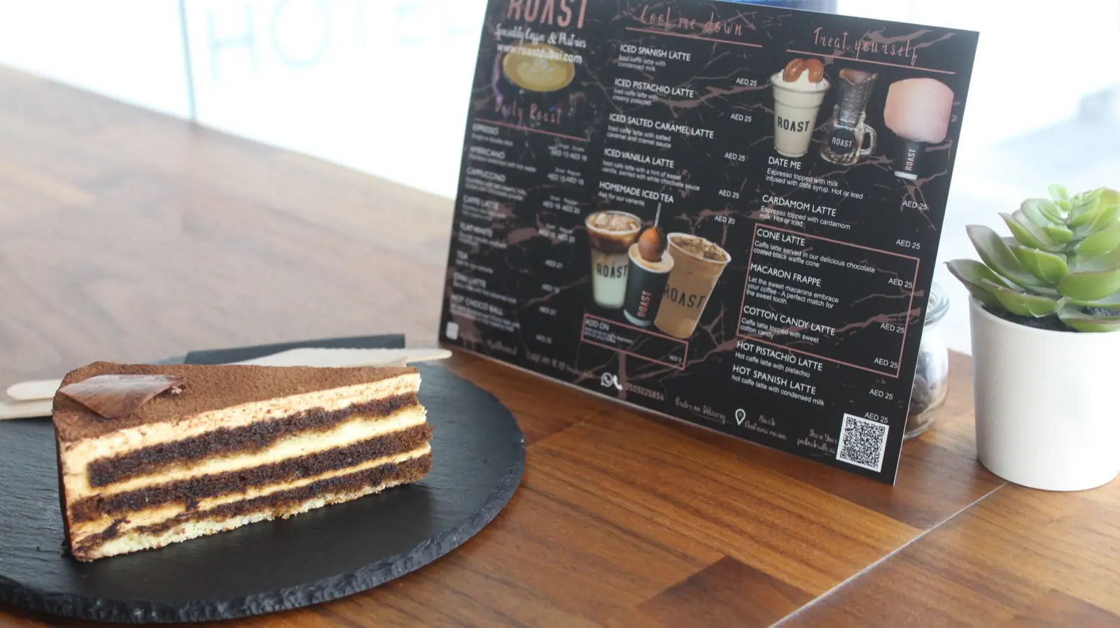Tiramisu cake slice