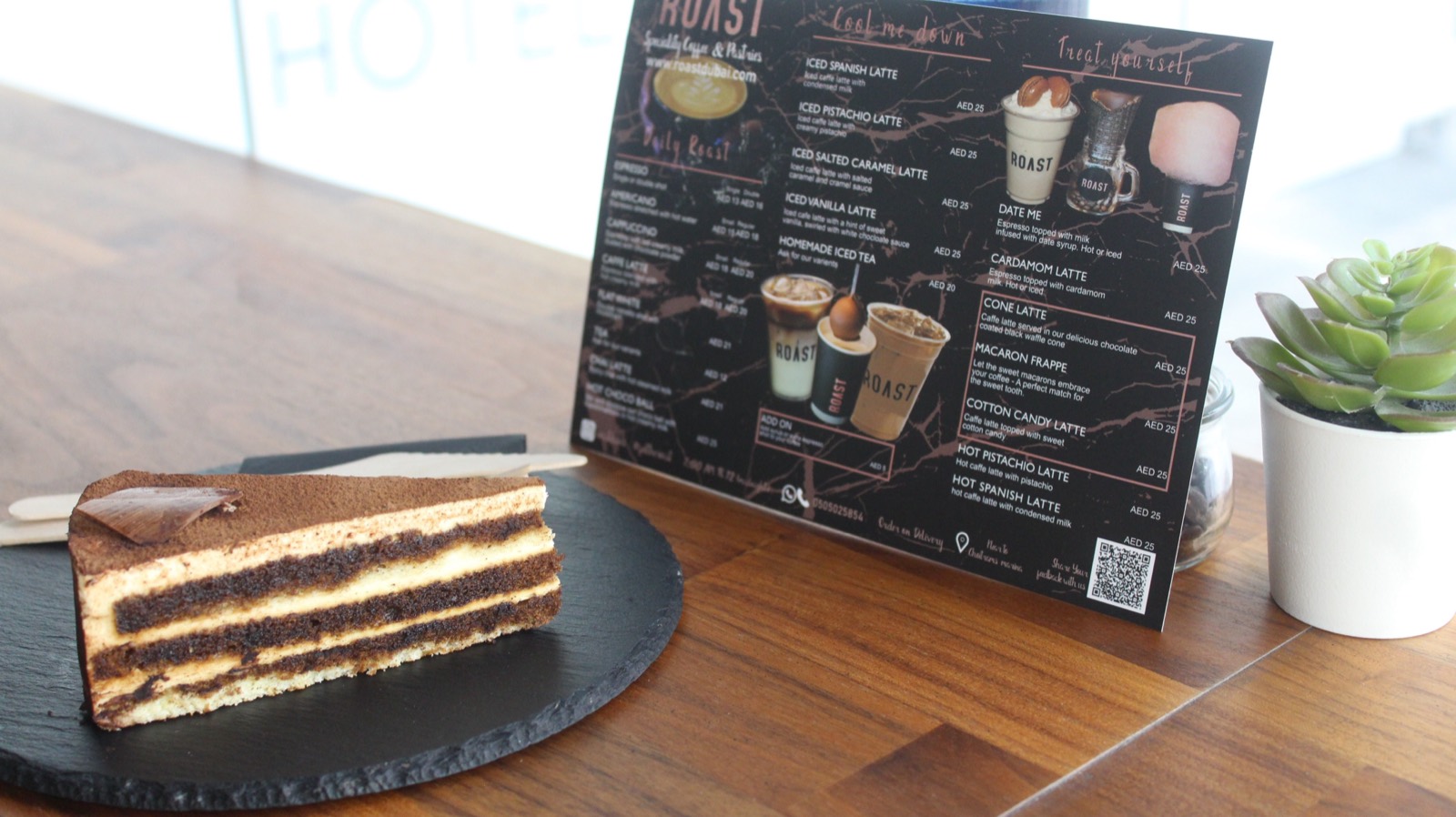Tiramisu cake slice